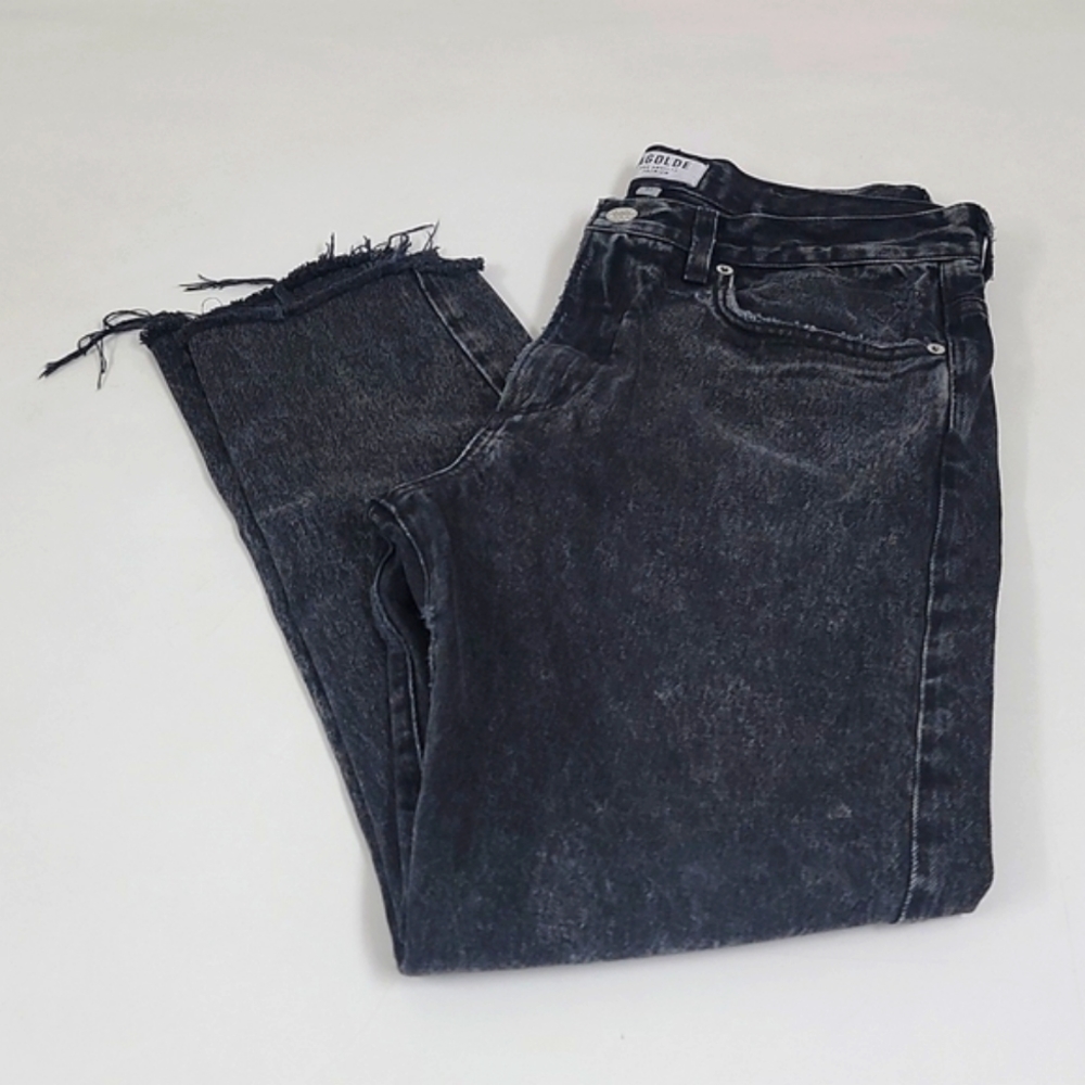 Agolde Black Straight Leg Jeans